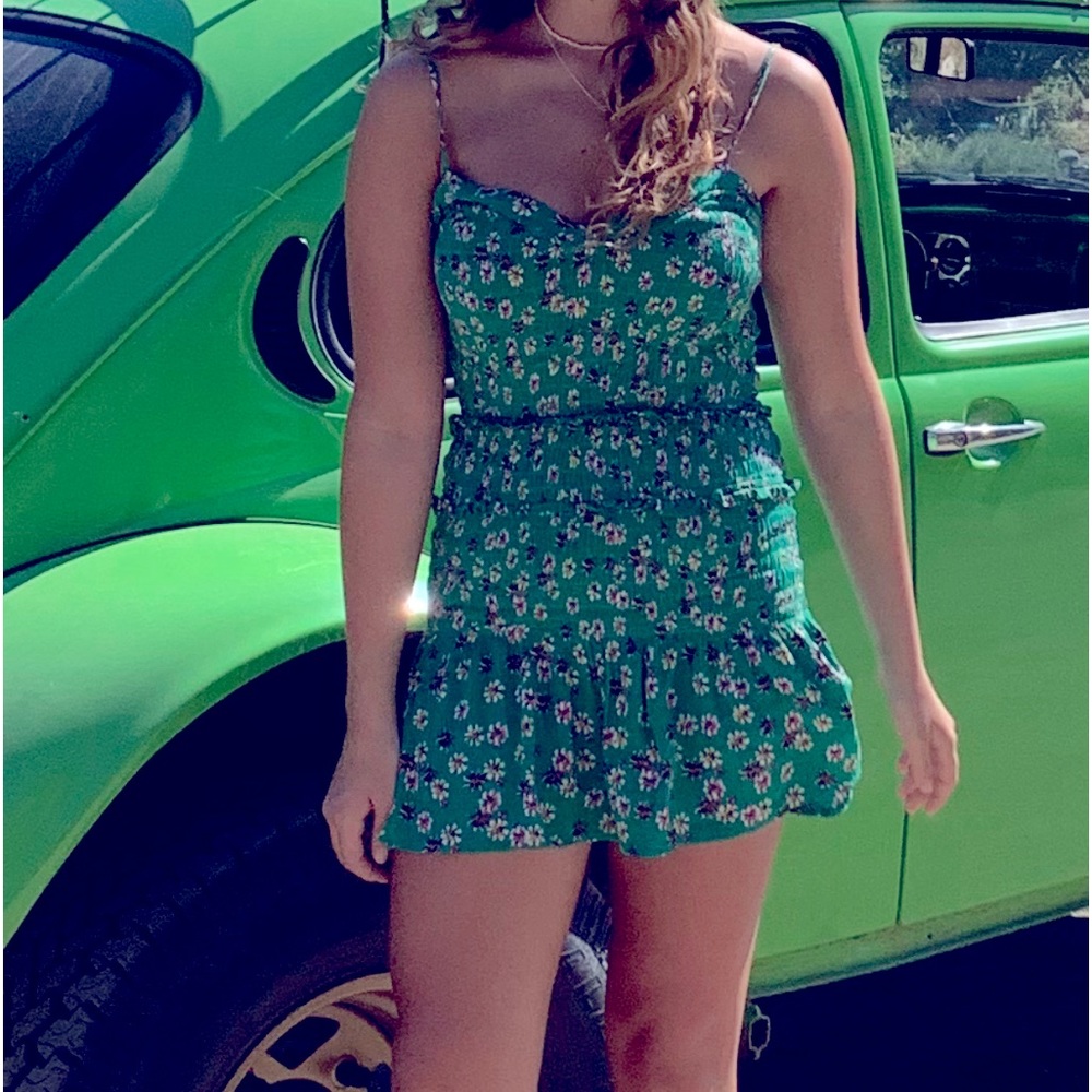 Floral print mini dress